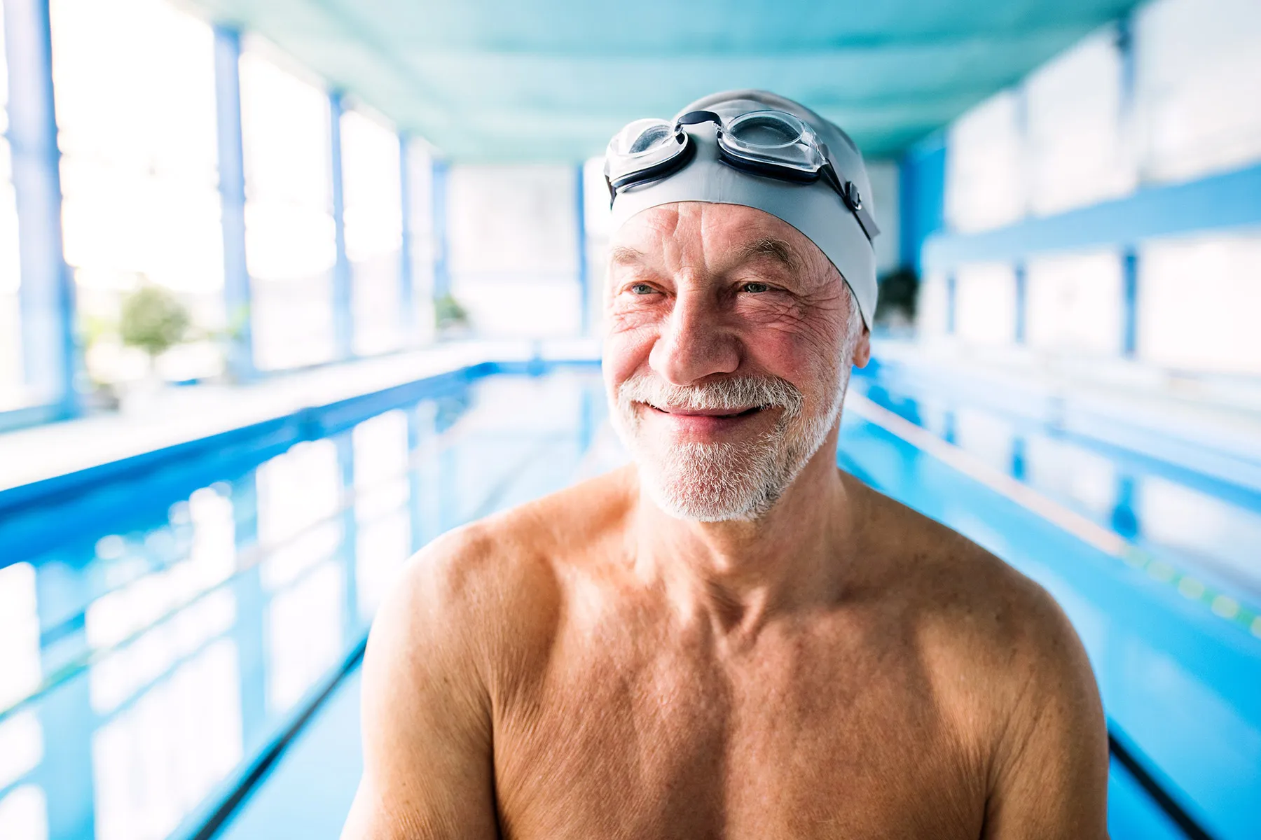 photo of senior male swimmer