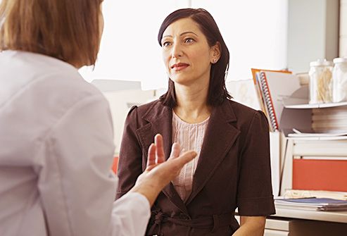 woman consulting with doctor