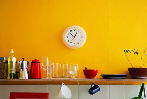 yellow kitchen wall