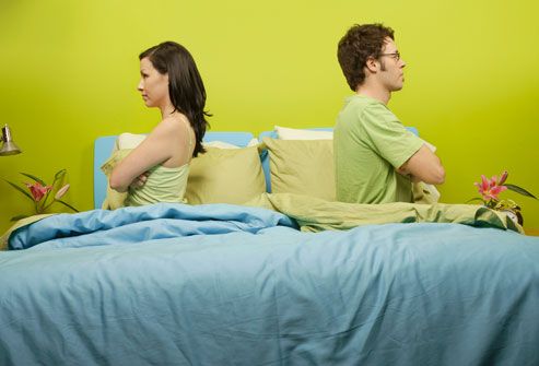 Couple In Bed Back To Back