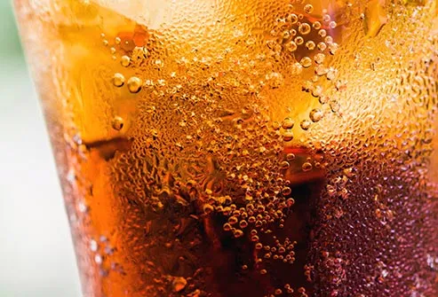 glass of cola close up