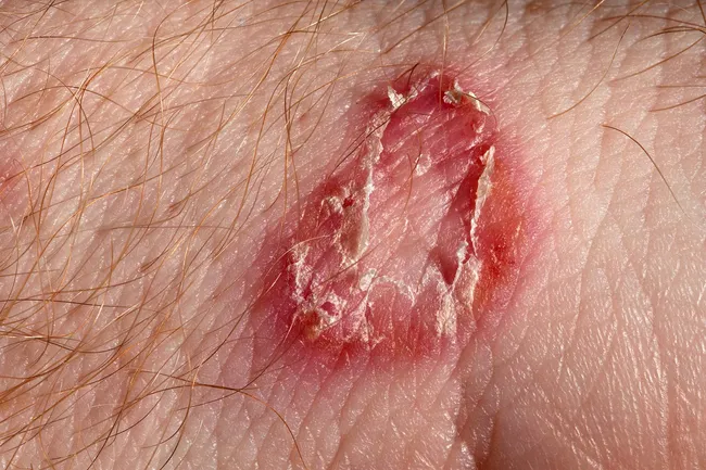 Giardia skin lesions