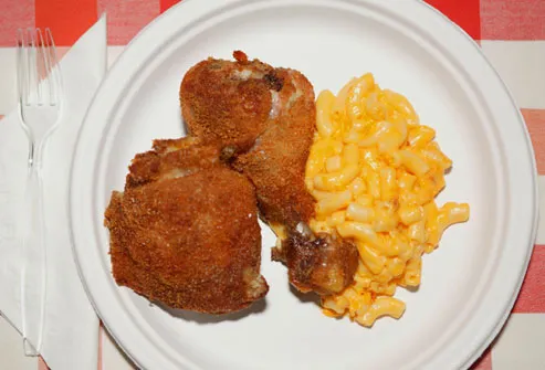 Fried Chicken with Mac-N-Cheese