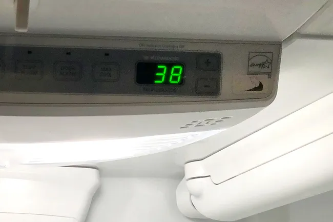 photo of digital refrigerator thermometer