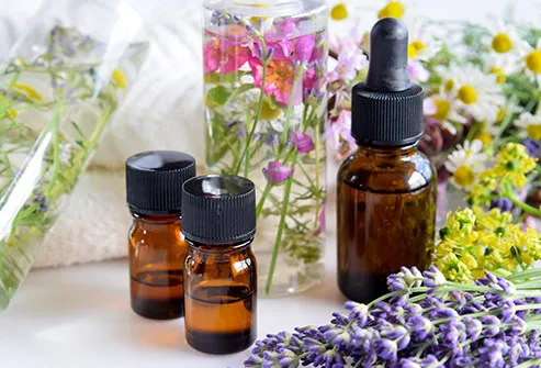 Essential Oils in Floral Surroundings