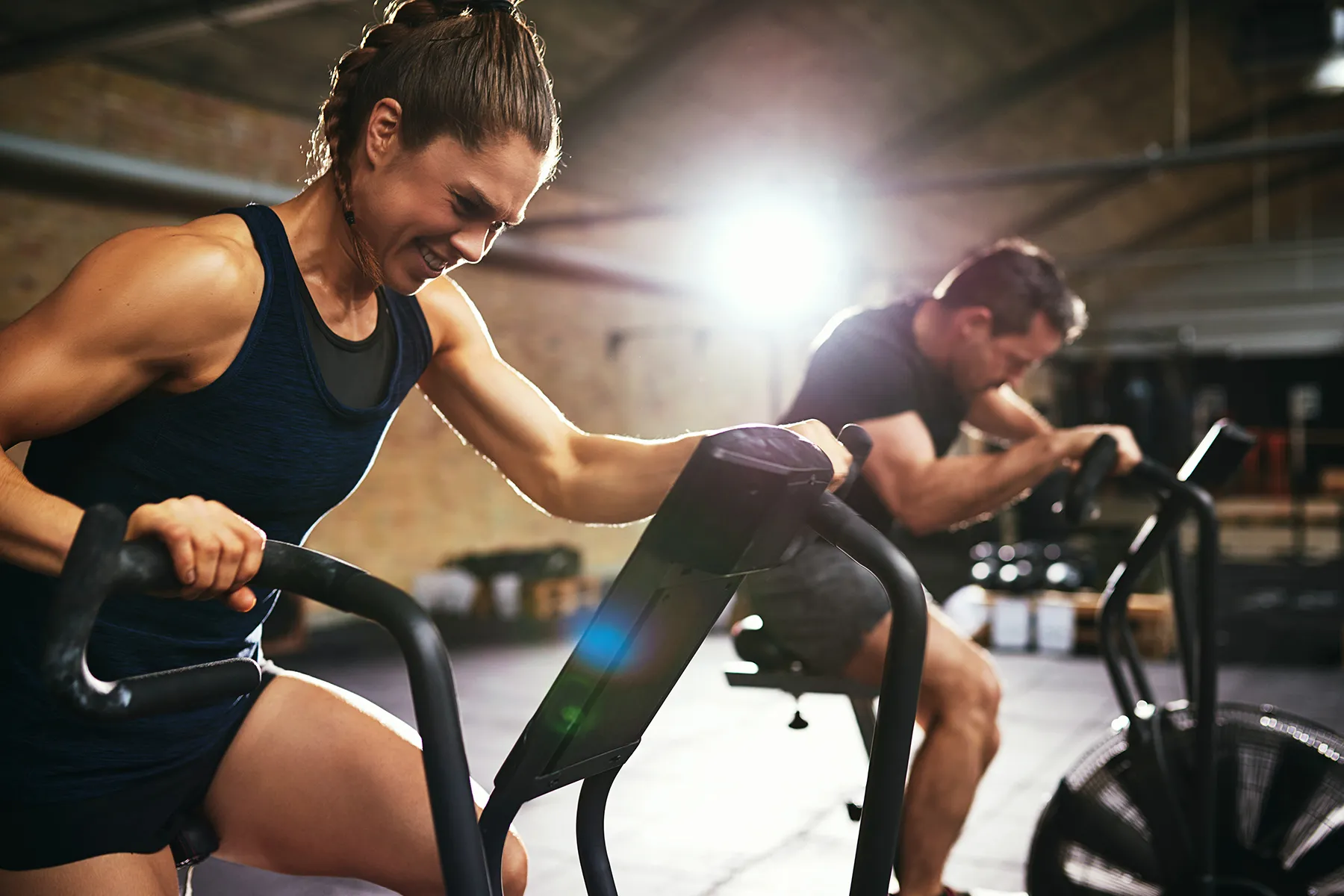photo of two people doing high intensity workout