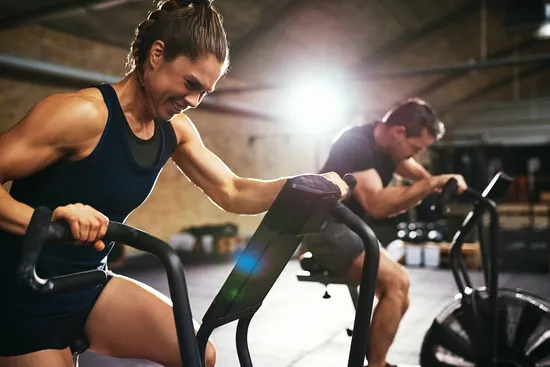 photo of two people doing high intensity workout