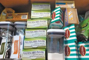 Selection of gluten free food products