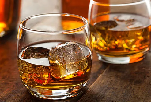 glasses of scotch on ice