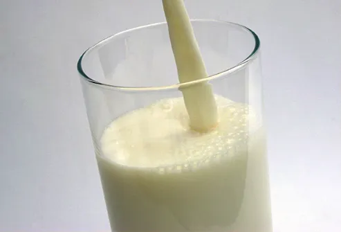 Pouring milk