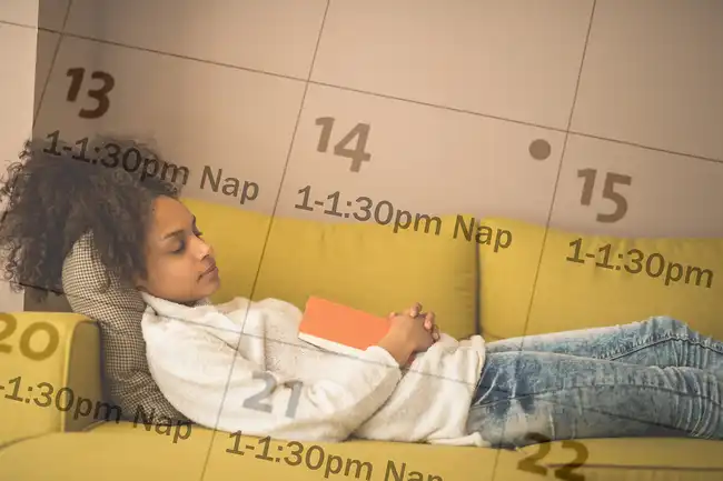 woman taking daily naps