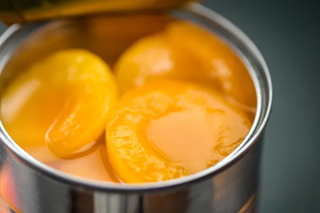 photo of canned peaches