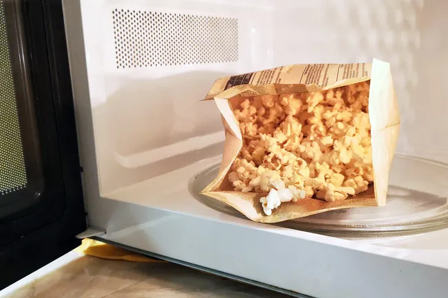photo of microwave popcorn