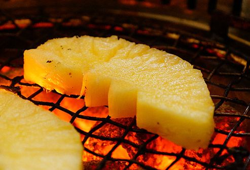 broiling photo of grilled pineapple