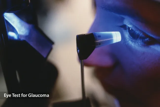 photo of glaucoma eye test