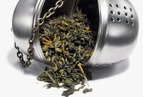 Green Tea in Open Infuser