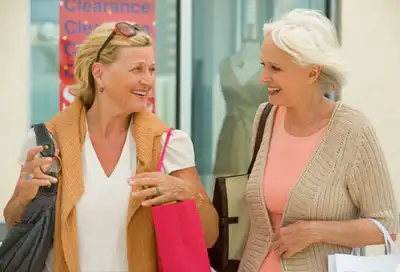 Women Shopping and Laughing