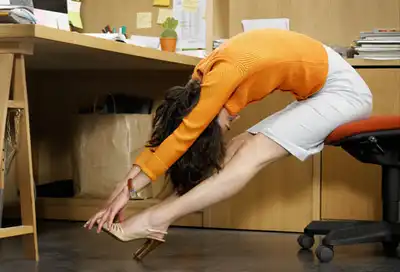 Woman Stretching Joints at Work
