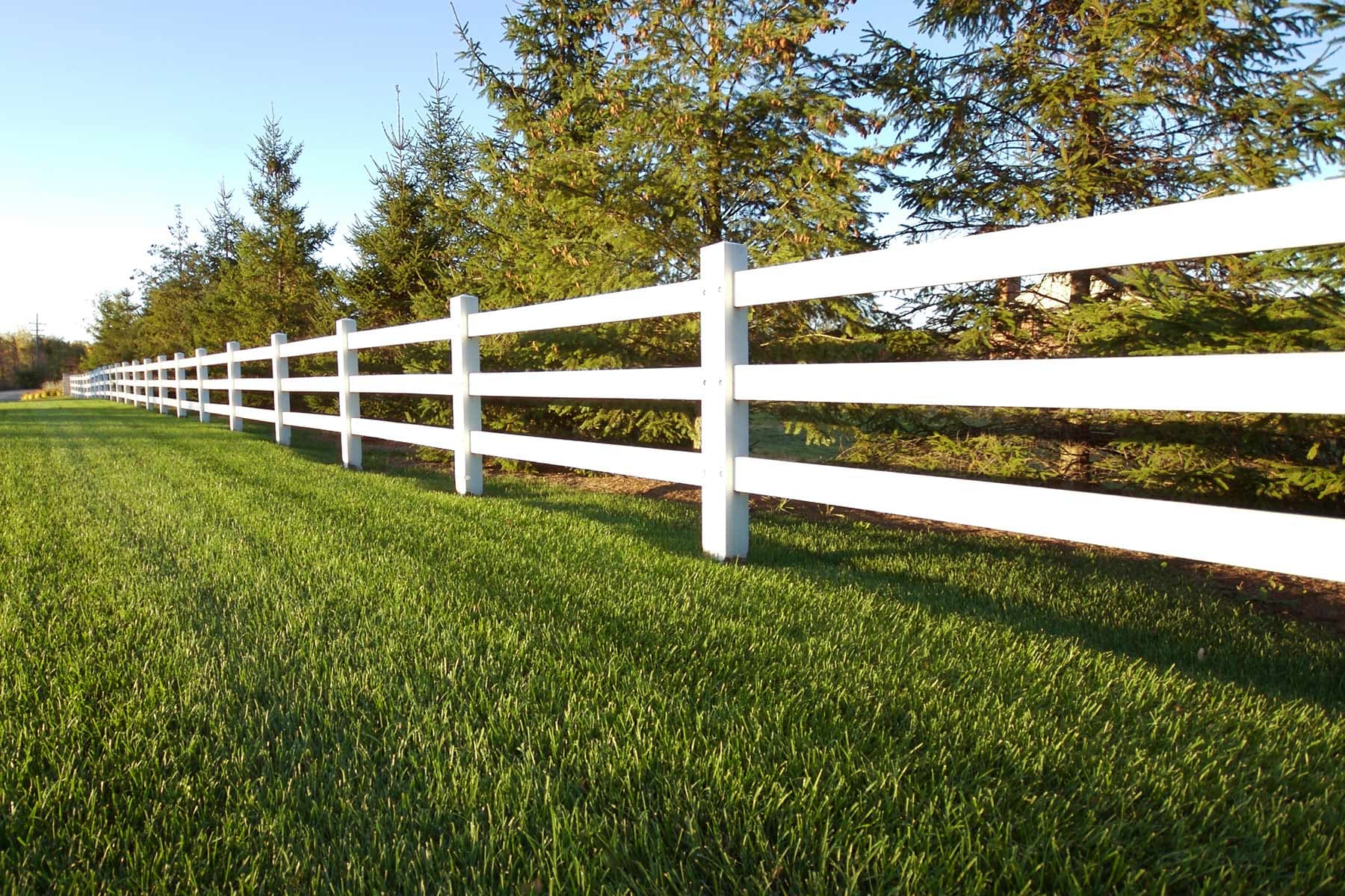 photo of white fence