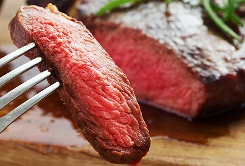 medium cooked steak