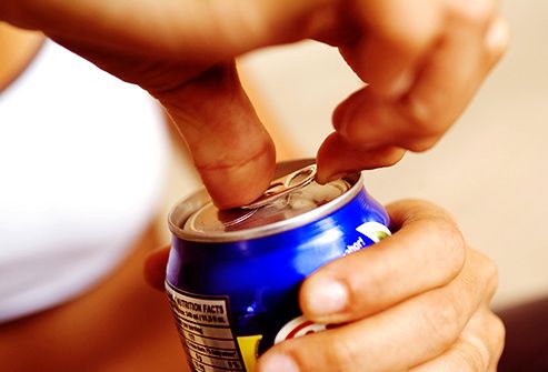 opening soda can