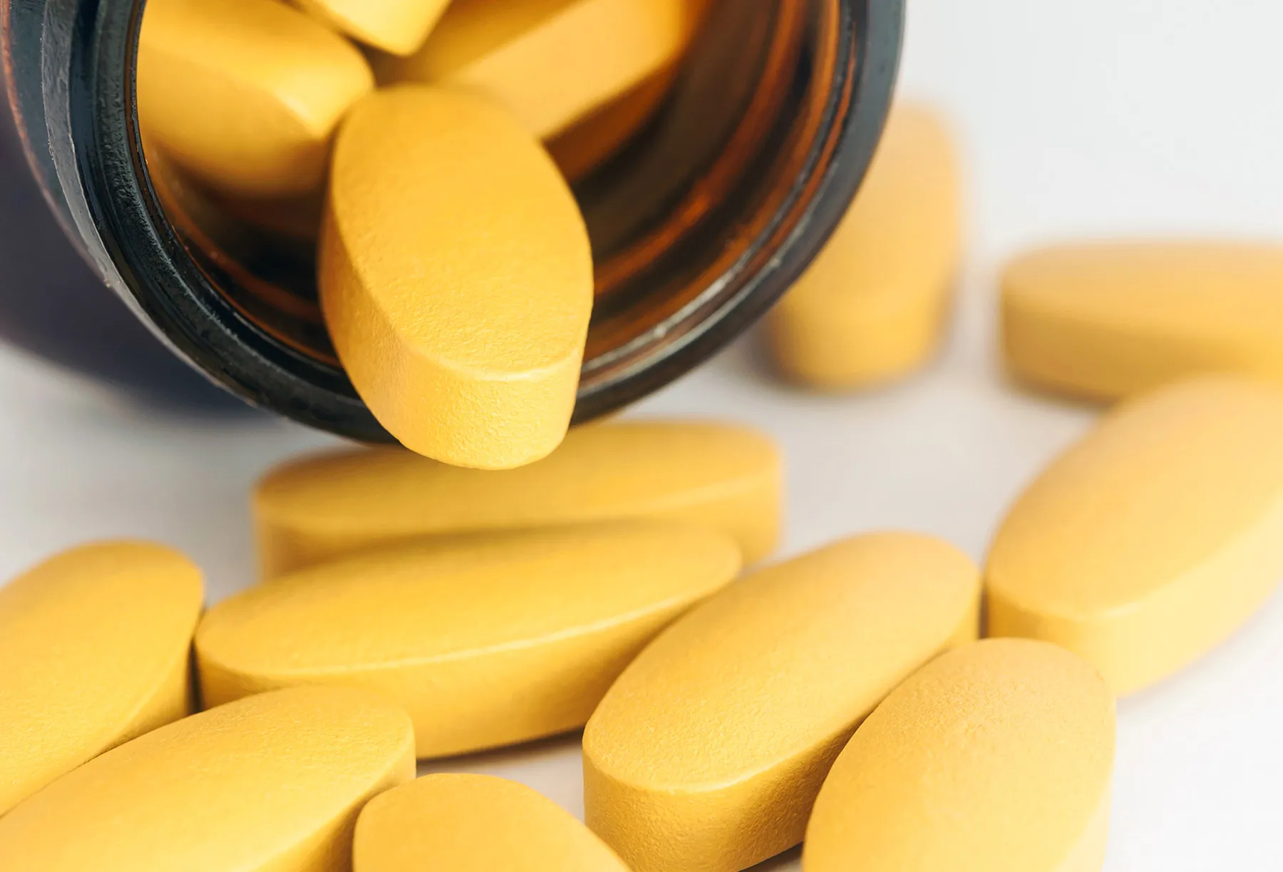 vitamin c tablets close up
