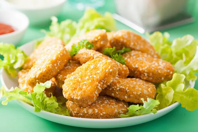 photo of textured vegetable protein nuggets