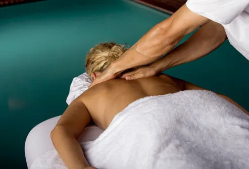 Woman With MS Getting Massage