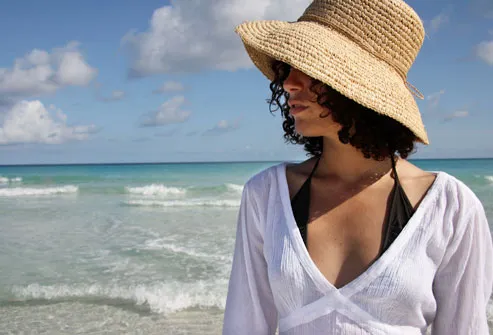 Woman on Tropical Beach