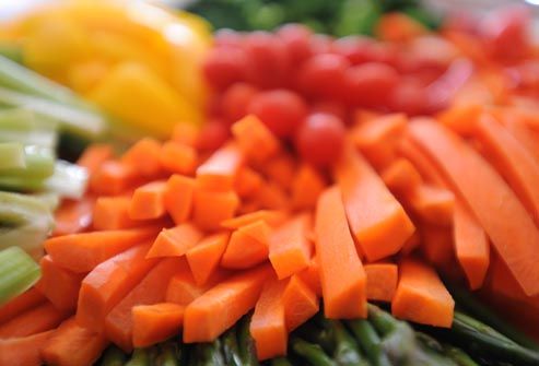 vegetables on platter