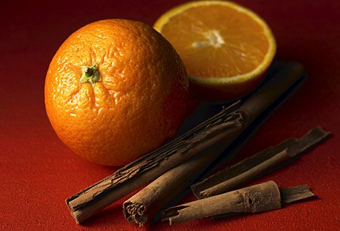 oranges and cinnamon sticks
