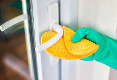cleaning door handle