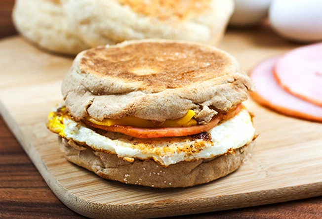 Canadian Bacon-and-Egg Sandwich