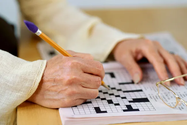 photo of crossword puzzle