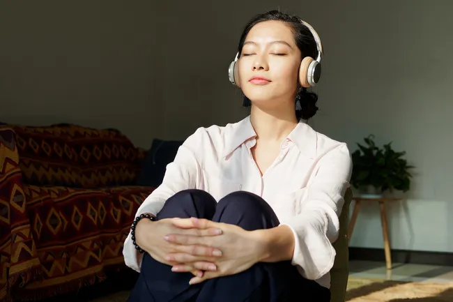 photo of woman meditating