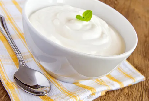 plain yogurt in bowl