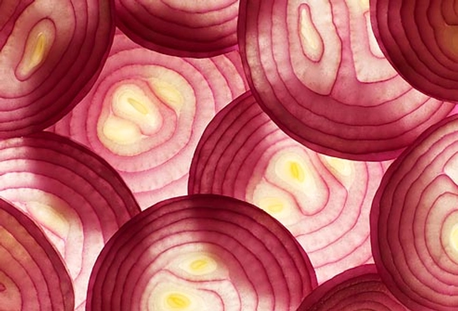 Raw Onion Slices, Tamed