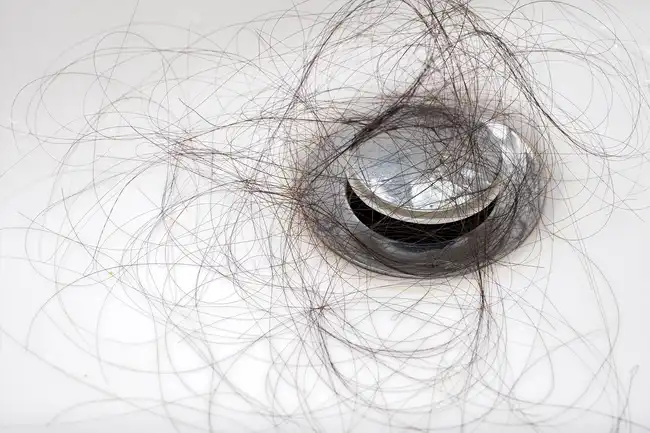 hair in drain