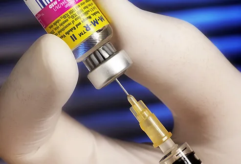 mmr vaccine close up