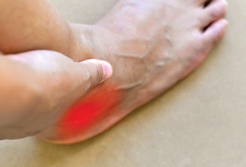 pain below ankle above heel