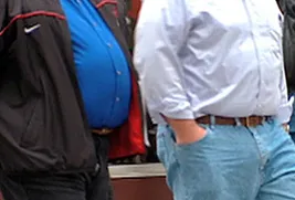 two overweight men