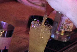 mixed drink at a bar