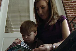 mother and child reading book