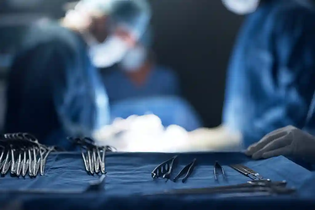 photo of surgical equipment in an operating room