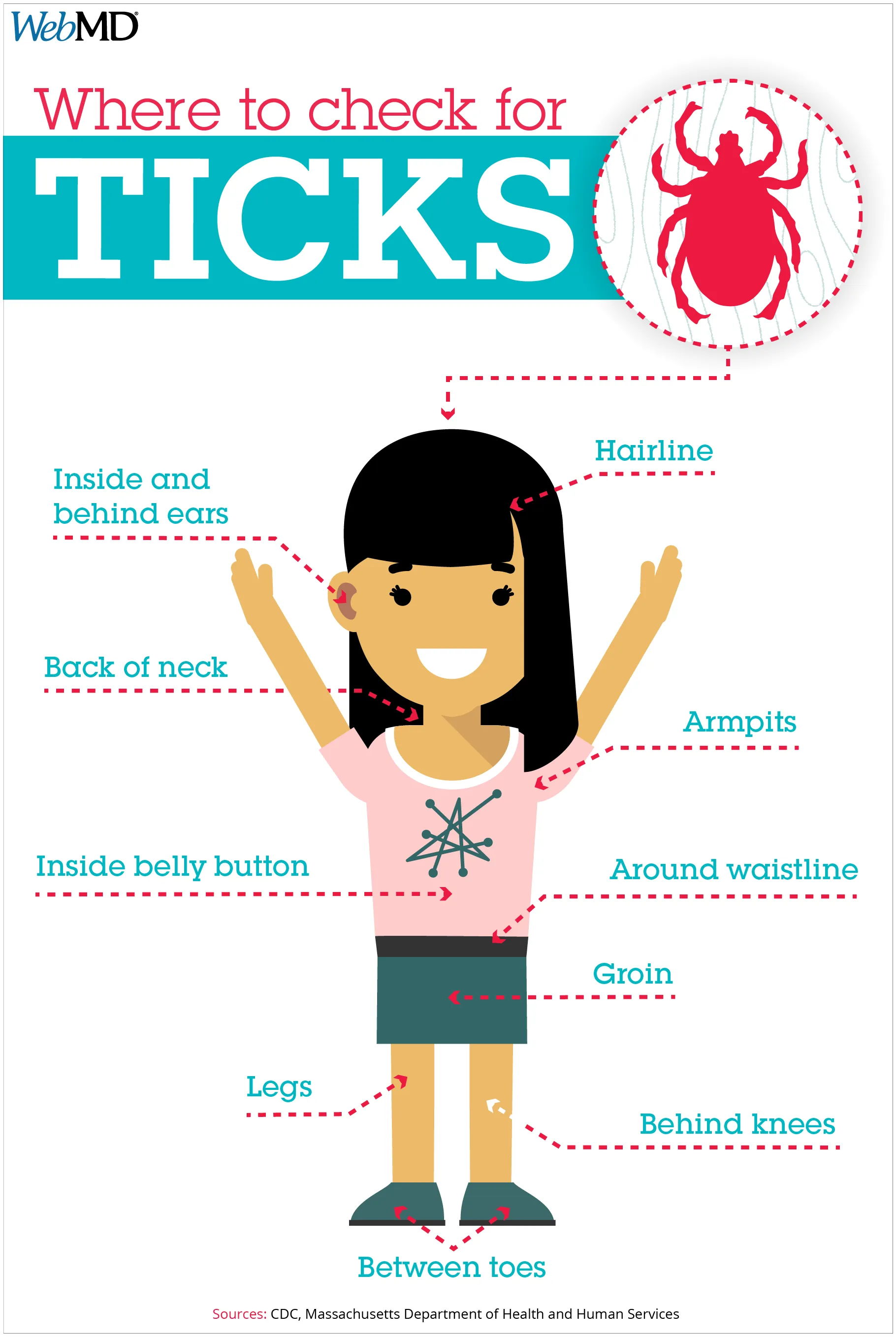 where to check for ticks