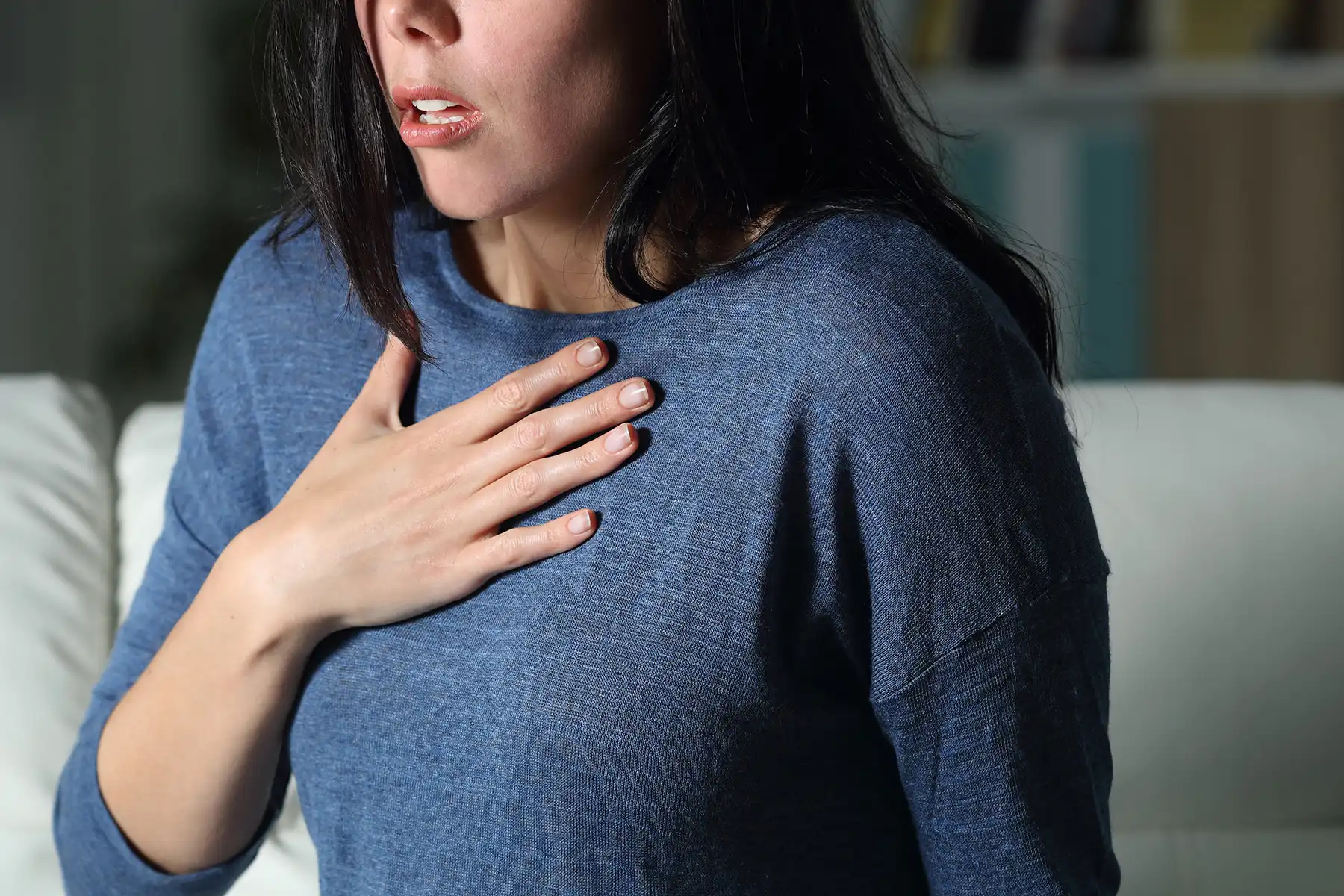 photo of woman with shortness of breath