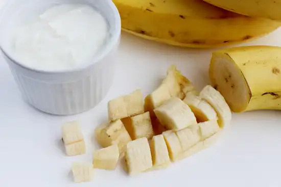 photo of banana and yogurt