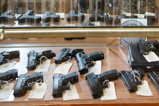 photo of gun shop display