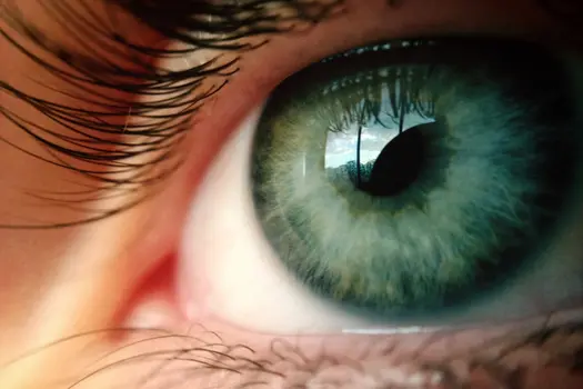 photo of woman's eye close up
