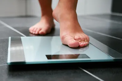 photo of foot on scale